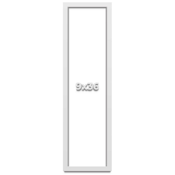 9x36 Shadow Box High Gloss White Display Frame | 1.625 Inches Deep | 1 Inch Moulding Width | Solid