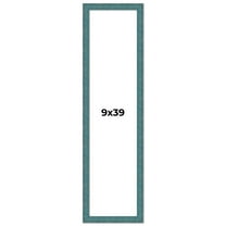 9x39 Frame Blue Rustic Barnwood Solid Wood Picture Frame Width 1.25 Inches | Interior Depth 0.5