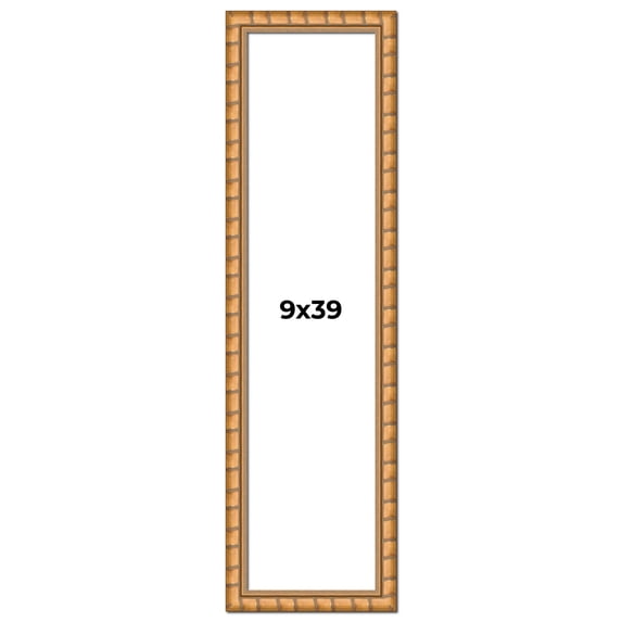 9x39 Frame Gold Real Wood Picture Frame Width 1.5 inches | Interior Frame Depth 0.5 inches | Bhutan