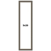9x39 Frame Silver Real Wood Picture Frame Width 1.25 Inches | Interior Frame Depth 0.5 Inches |