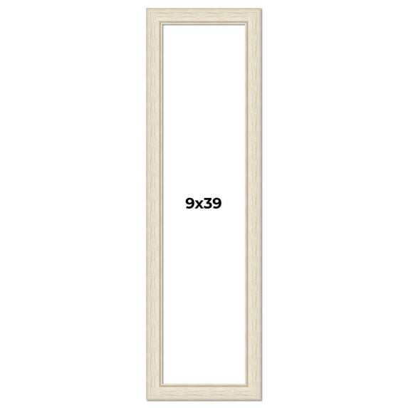 9x39 Frame White Real Wood Picture Frame Width 1.75 inches | Interior Frame Depth 0.5 inches |