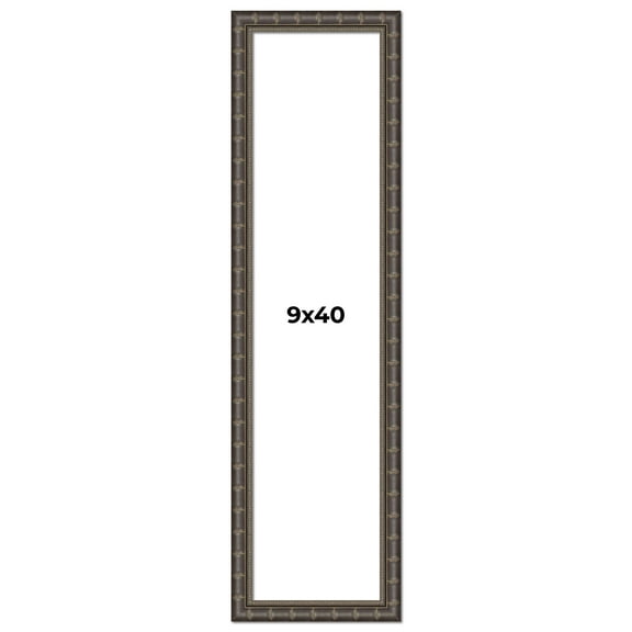 9x40 Frame Black Bamboo Solid Wood Picture Frame Width 1.5 Inches | Interior Frame Depth 0.5 Inches