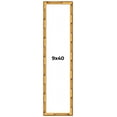 thumbnail image 1 of 9x40 Frame Gold Bamboo Solid Wood Picture Frame | 1 Inch Moulding Width | Interior Frame Depth 0.75, 1 of 8