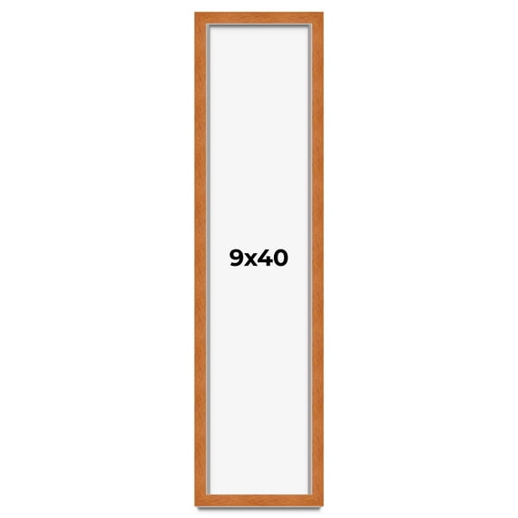 9x40 Shadow Box Frame Brown | 0.875 Inches Deep Real Wood Contemporary Shadowbox Display Frame | UV