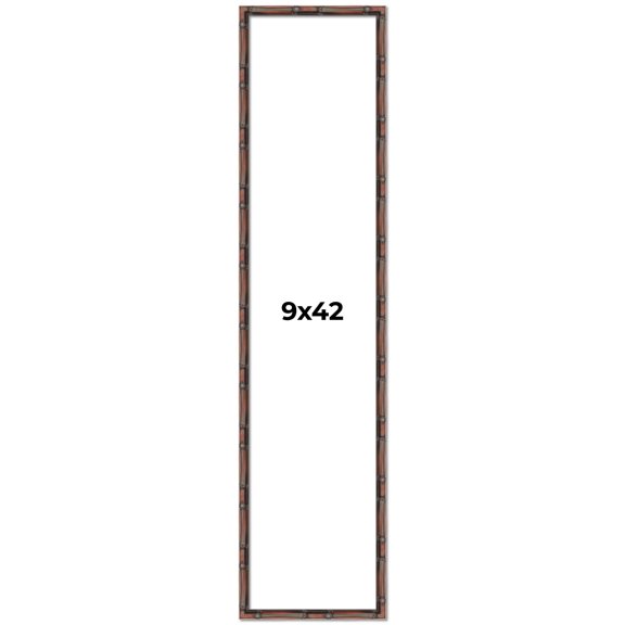 9x42 Frame Brown Bamboo with Dark Coffee/Walnut Finish | Solid Wood Picture Frame Width 0.75 Inches