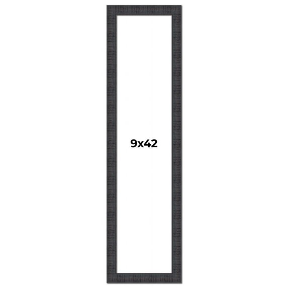 9x42 Frame Brown Rustic Solid Wood Picture Frame 1.5 Inches Wide | Interior Frame Depth 0.5 Inches