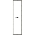 thumbnail image 1 of 9x42 Frame Silver Grey Distressed Solid Wood Picture Frame | 0.75 Inch Moulding Width | Interior, 1 of 8