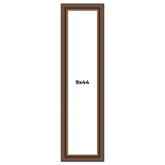 9x44 Copper and Brown Real Wood Picture Frame Width 2 inches | Interior Frame Depth 0.5 inches |
