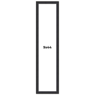 9x44 Frame Black Real Wood Picture Frame Width 1.25 Inches | Interior Frame Depth 0.5 Inches |