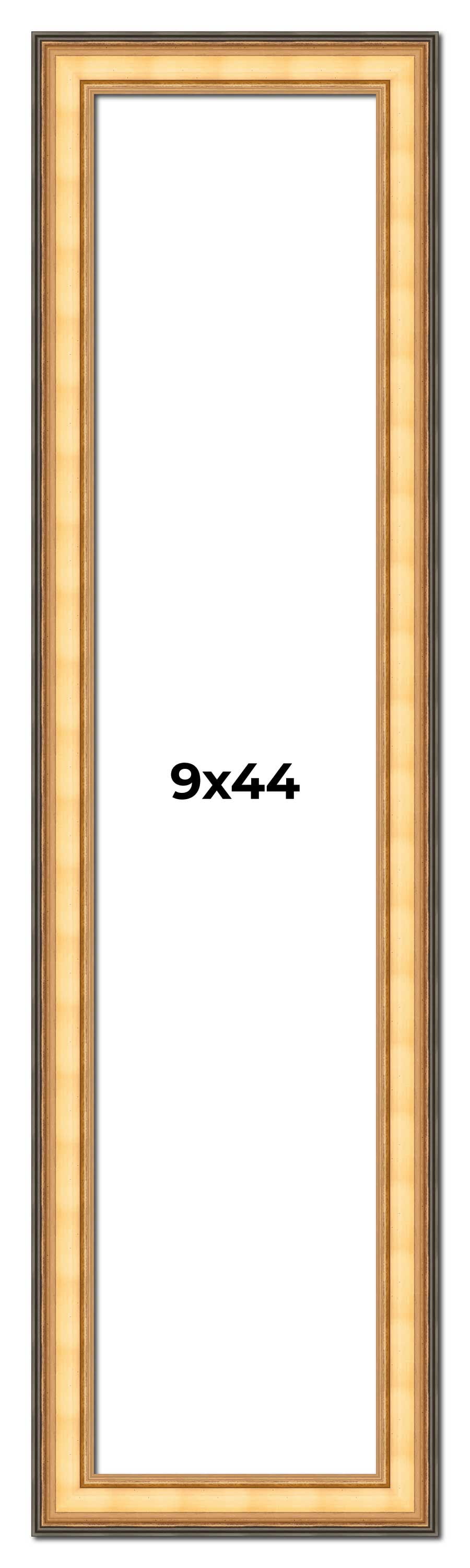 9x44 Frame Gold Plein Aire Solid Wood Picture Frame Width 2 Inches ...