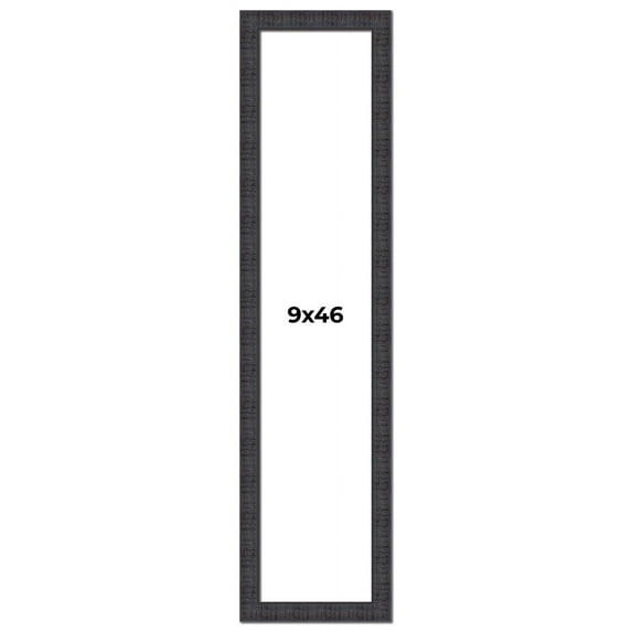 9x46 Frame Brown Rustic Solid Wood Picture Frame 1.5 Inches Wide | Interior Frame Depth 0.5 Inches