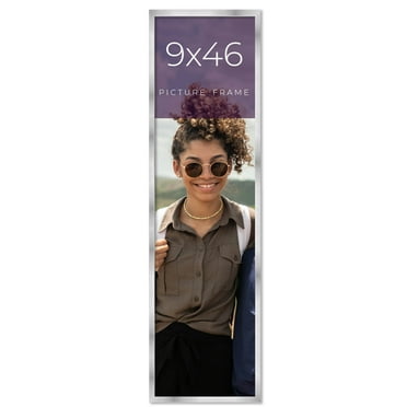 9x46 Frame Silver Real Wood Picture Frame Width 0.75 inches | Interior Frame Depth 0.5 inches |