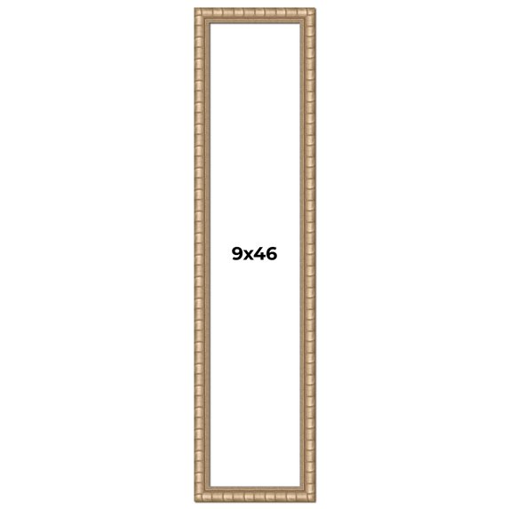 9x46 Frame Silver Real Wood Picture Frame Width 1.5 inches | Interior Frame Depth 0.5 inches |