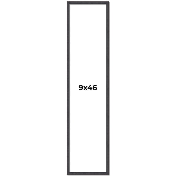 9x46 Rustic Brown Real Wood Picture Frame Width 0.75 inches | Interior Frame Depth 0.5 inches |