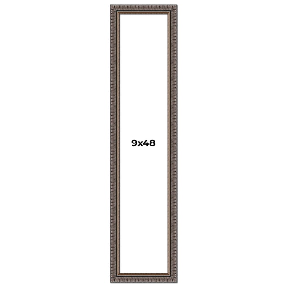 9x48 Frame Black Feather Payton Ornate Solid Wood Picture Frame Width 1.75 Inches | Interior Depth