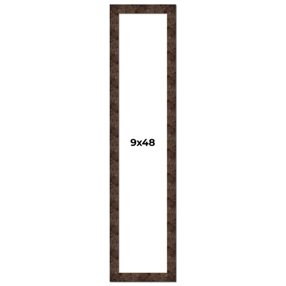 9x48 Frame Brown Burl Real Wood Picture Frame Width 1.625 Inches | Interior Frame Depth 0.5 Inches