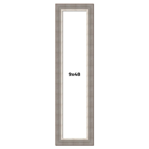 9x48 Frame Grey Real Wood Picture Frame Width 2.75 Inches | Interior Frame Depth 0.5 Inches | Linus
