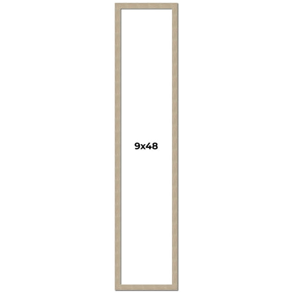 9x48 Frame Grey Solid Wood Picture Frame Width 1 Inches | Interior Frame Depth 0.5 Inches |