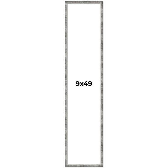 9x49 Frame Silver Picture Frame - Complete Modern Photo Frame Includes UV Acrylic Shatter Guard