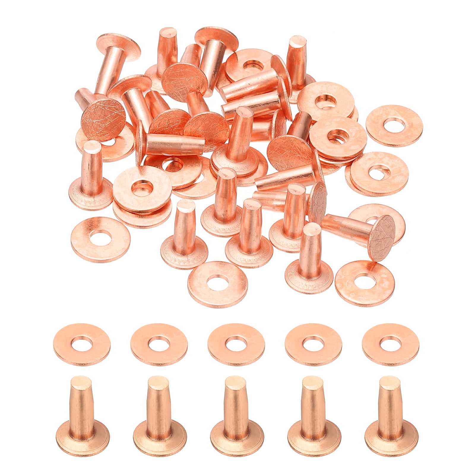 9x4x11mm Studs for Clothing, 100 Sets Spikes for Clothes Studs and Spikes Leather Rivets Burrs Copper Fastener Metal Screw Posts for Leather Jacket Crafting Crafts Fabric
