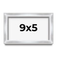 thumbnail image 1 of 9x5 Frame Silver Whitewashed Wood Grain Solid Wood Shadow Box | 0.75 Inch Moulding Width | 0.75, 1 of 8