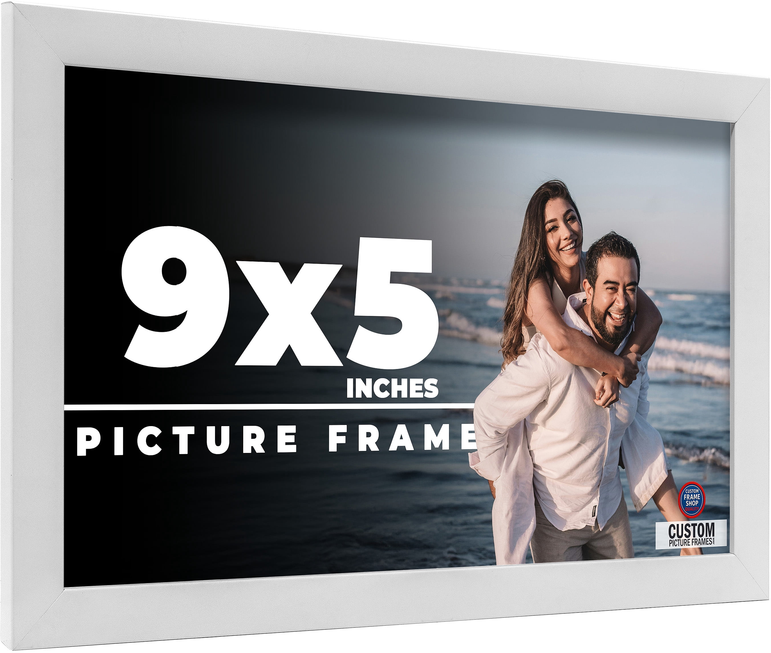9x5 Frame White Real Wood Picture Frame Width 0.75 inches | Interior ...
