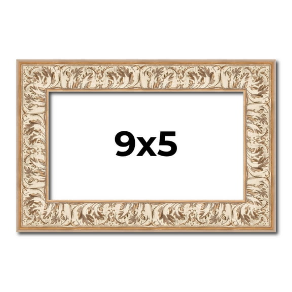9x5 Frame White Real Wood Picture Frame Width 1.5 inches | Interior Frame Depth 0.5 inches | Aurora