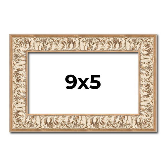 9x5 Frame White Real Wood Picture Frame Width 1.5 inches | Interior Frame Depth 0.5 inches | Aurora