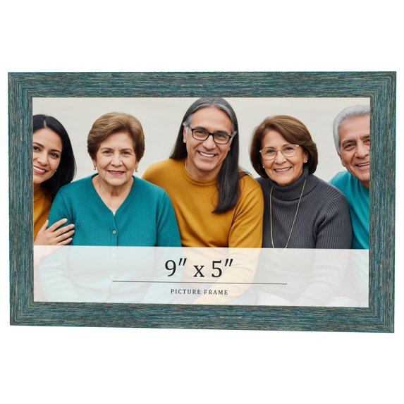 9x5 IN Frame Blue Rustic Barnwood Solid Wood Picture Frame Width 1.25 Inches | Interior Depth 0.5