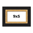 thumbnail image 1 of 9x5 IN Frame Gold Real Wood Picture Frame Width 2.25 Inches | Interior Frame Depth 0.5 Inches |, 1 of 8