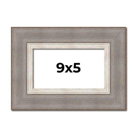 9x5 IN Frame Grey Real Wood Picture Frame Width 2.75 Inches | Interior Frame Depth 0.5 Inches |