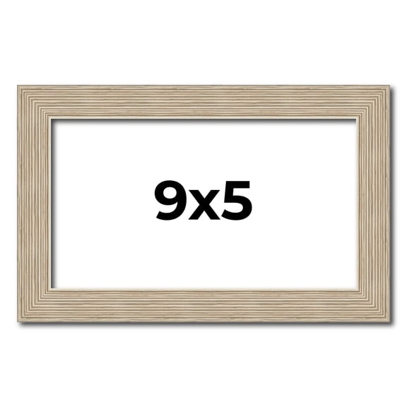 9x5 IN Frame Grey Solid Wood Picture Frame Width 1 Inches | Interior Frame Depth 0.5 Inches |