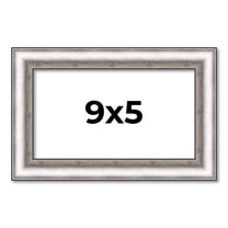 9x5 IN Frame Silver Real Wood Picture Frame Width 1.25 Inches | Interior Frame Depth 0.5 Inches |