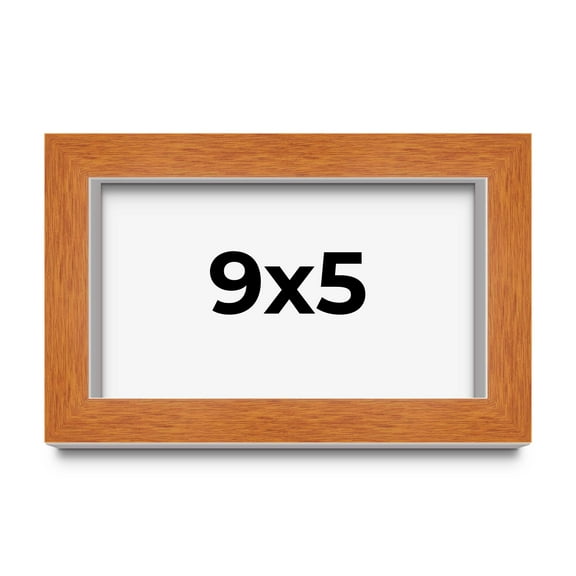 9x5 IN Shadow Box Frame Brown | 0.875 Inches Deep Real Wood Contemporary Shadowbox Display Frame |