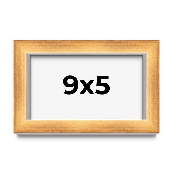 9x5 Shadow Box Bronze Cross-Brushed Display Frame | 1.625 Inches Deep Solid Wood | UV Resistant