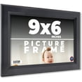 thumbnail image 1 of 9x6 Frame Black Passaggi Solid Wood Picture Frame Width 1.5 Inches | Interior Frame Depth 0.5, 1 of 8