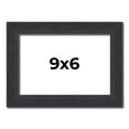 thumbnail image 1 of 9x6 Frame Black Real Wood Picture Frame Width 1.25 Inches | Interior Frame Depth 0.5 Inches |, 1 of 8