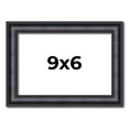 thumbnail image 1 of 9x6 Frame Black Real Wood Picture Frame Width 1.25 inches | Interior Frame Depth 0.5 inches |, 1 of 8