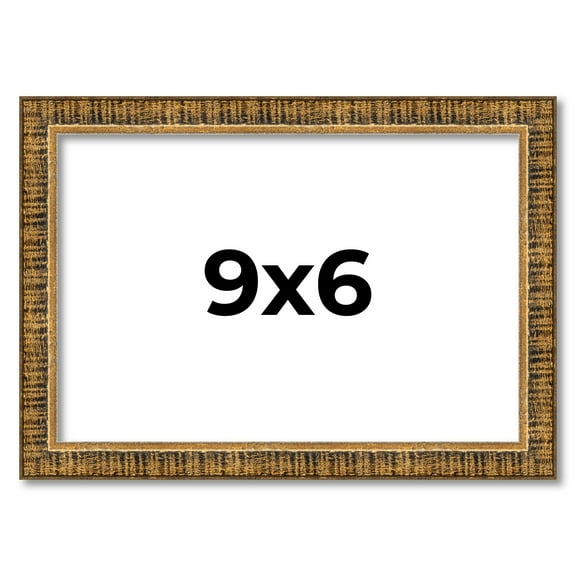 9x6 Frame Gold Solid Wood Picture Frame - Complete Modern Photo Frame Includes UV Acrylic
