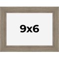 thumbnail image 1 of 9x6 Frame Gray Barnwood Rustic Solid Wood Picture Frame | 1.5 Inch Moulding Width | Includes UV, 1 of 8