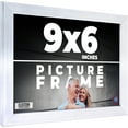 thumbnail image 1 of 9x6 Frame Silver Real Wood Picture Frame Width 0.75 inches | Interior Frame Depth 0.5 inches |, 1 of 8