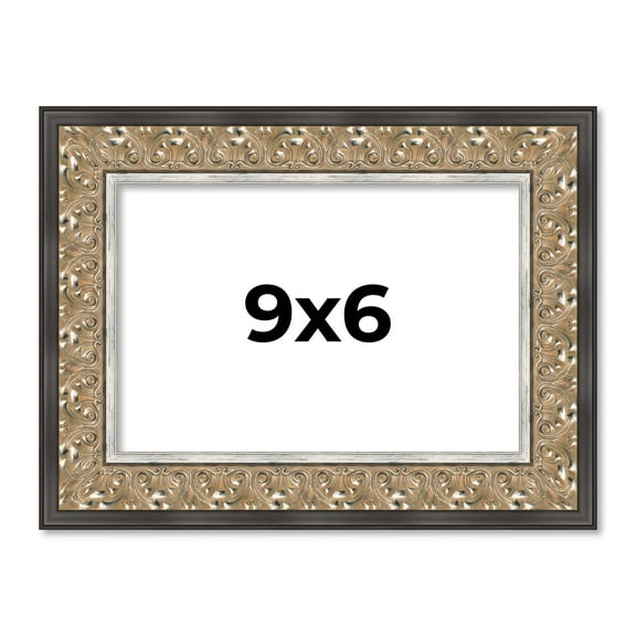 9x6 Frame Silver Real Wood Picture Frame Width 1.75 Inches | Interior Frame Depth 0.5 Inches |