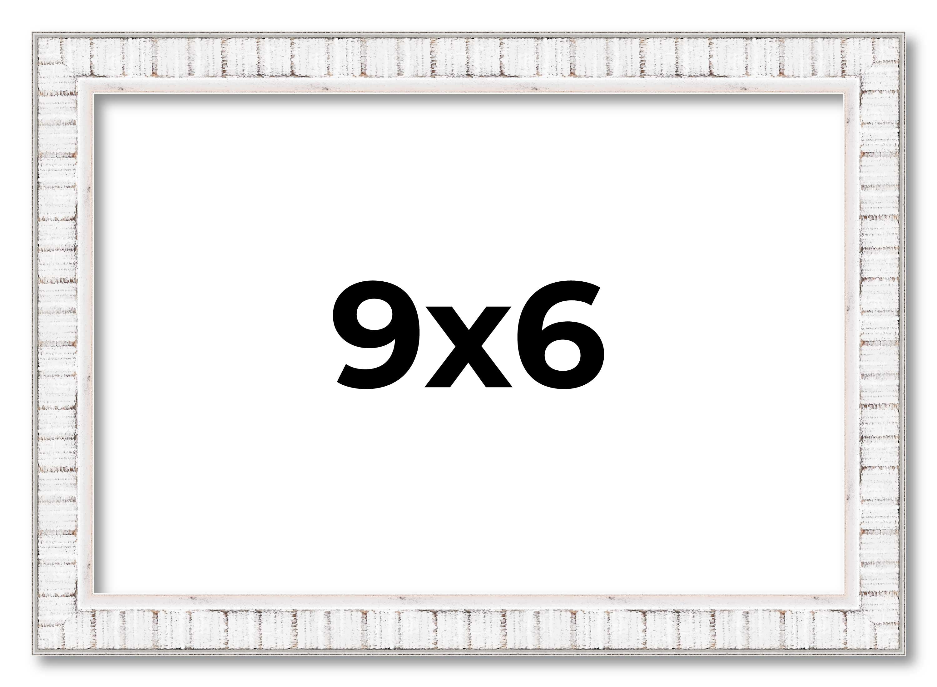 9x6 Frame White Scuffed Rustic Solid Wood Picture Frame | 0.75 Inch ...