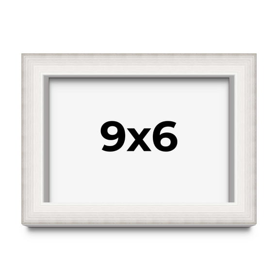 9x6 Shadow Box Silver Brushed Striped Display Frame | 1.625 Inches Deep ...