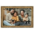 thumbnail image 1 of 9x6 Gold with Black Wood Picture Frame - UV Acrylic, Foam Board Backing, Hanging Hardware, 1 of 8