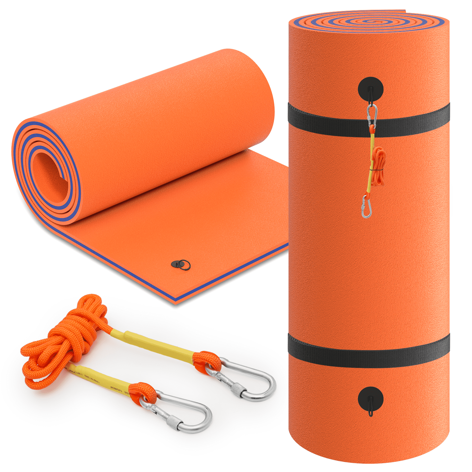 Orange 9x6 ft Tear-Resistant XPE Foam Floating Water Mat