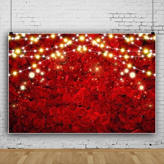 9x6ft Valentines Photo Backdrop Valentines Day Backdrop for Photography Rose Blooms Flower Photo Background for Adult Lovers Studio Props Backdrop