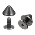 thumbnail image 1 of 9x6mm Screw Back Rivets Solid Leather Studs Black 50 Sets, 1 of 5