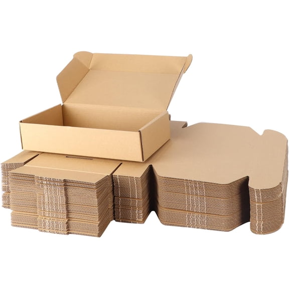 9x6x2 Inch Shipping Boxes 50 Pack Brown Tab Lock Tuck Top Mailer Packaging Boxes Small Cardboard Gift Mailing Present Boxes