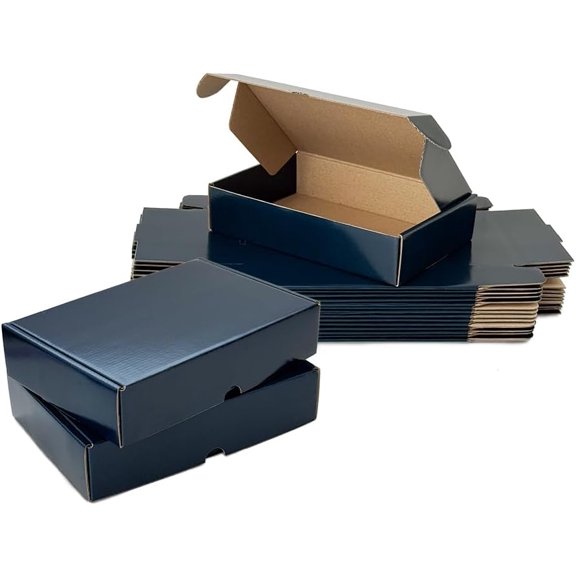 9x6x2 Inches Shipping Boxes Set - (20 Pack) Navy Corrugated Cardboard Mailer Boxes for Packing Small Business Mailing Gift